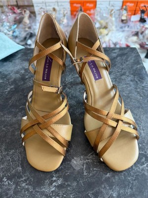 Lo Mejor Shoes Natura Glow Deri-Tango Dans ve Salon Ayakkabısı 8,5 cm 13 Pont Kapalı Topuk