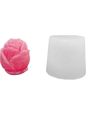 Tahtakale Toptancı Silikon 3D Gül Goncası Mum Kalıbı