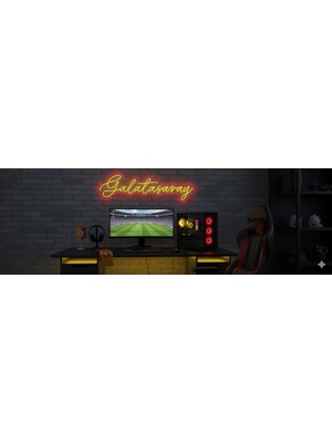 Neonled Galatasaray Taraftar Neon LED Yazı Dekoratif Aydınlatma (120X39CM)
