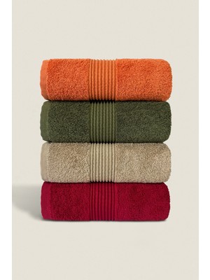 Ellaline 4'lü Havlu Seti %100 Pamuk Sertifikalı, El Yüz Mutfak Havlusu, 50X90CM Ultra Emici ve Yumuşak 4 Renk