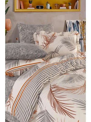 Uçkan Home Pluma Serisi Fırfırlı Çift Kişilik 6 Parça Nevresim Takımı