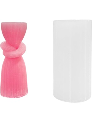 Tahtakale Toptancı Silikon 3D Düğümlü Sütun Mum Kalıbı