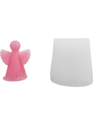 Tahtakale Toptancı Silikon 3D Dik Çizgili Minimalist Melek Mum Kalıbı