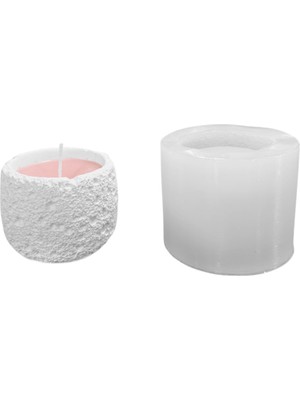 Tahtakale Toptancı Silikon 3D Taş Dokulu Taş Tozu Mumluk Kalıbı