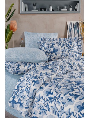 Uçkan Home Majolica Serisi Fırfırlı Çift Kişilik 6 Parça Nevresim Takımı