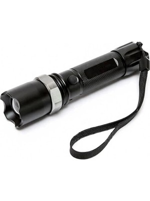 Amazex KM-110 Profesyonel Şarjlı El Feneri Ledli+Flashlight+Zoom Özellikli  Aparatlı 6 Parça Full Set