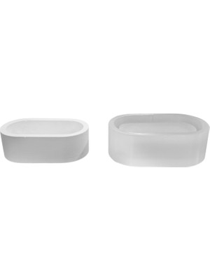 Tahtakale Toptancı Silikon 3D Oval Taş Tozu Saksı ve Mumluk Kalıbı