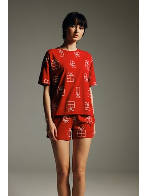 Hays Kadın Pamuklu Kısa Kollu Pijama Üstü