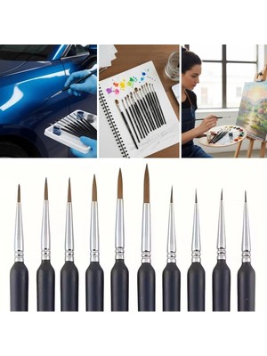 Ttt 10 Adet Hobi ve Araba Ince Detay Rötuş Fırça Seti