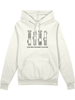 The Lucid Lab Star Wars Lightsaber Collection Oversize Hoodie - Beyaz