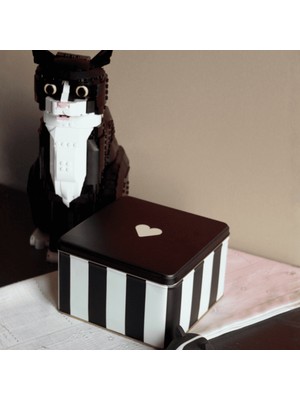 Sarkap Home 2,6 L Siyah Kalpli Metal Saklama Kutu 164x164x96 mm