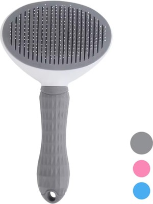 Savex Pet Kedi Tarağı - Otomatik Temizlenen Tuşlu - Gri (8601)