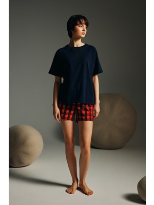 Hays Kadın Pamuklu Reglan Kısa Kollu Şortlu Pijama Takımı