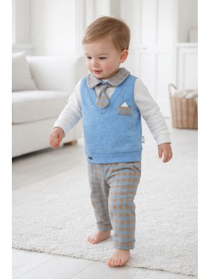 Baby Hola Şık Premium Kalite Penye Erkek Bebek Çocuk Bayramlık Takım Elbise 13983