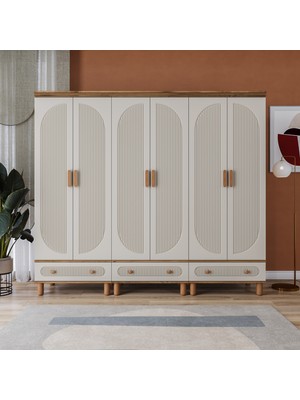 Velmo Barrel 6 Kapaklı Gardırop (Aytaşı)