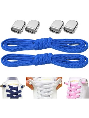 palwin Süper Pratik Elastik Bağcık, Metal Tokalı Lastikli Ayakkabı Bağcığı, Akıllı Bağcık, 1 Çift