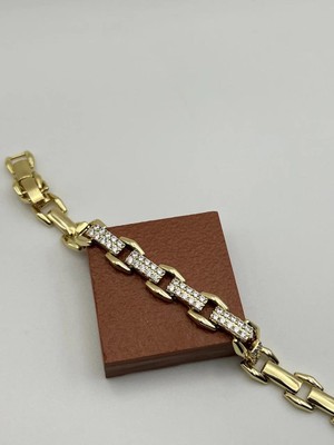 Badiva.co Xuping 14K Baget Taşlı Şerit Bileklik