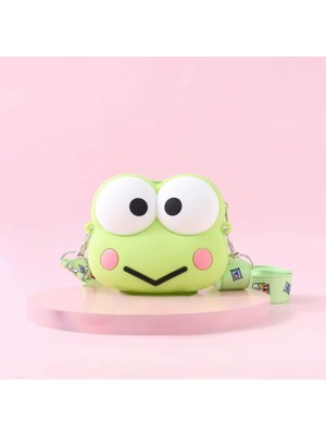 Butik Unisex Model Çocuk  Silikonlu Kurbağa Figürlü Çanta
