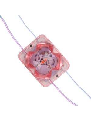 Powermaster PM-14716 12 Volt 2 Watt Pembe Yanıp Sönen Çakar 4333-3030 Modül LED 43X33X28MM