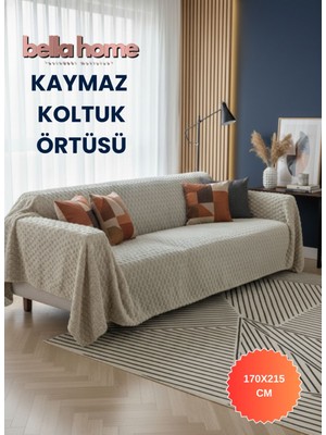 Bella Home Dotlu Kaymaz Koltuk Örtüsü | 175X215 cm | Kaydırmaz Taban | Dayanıklı Kumaş