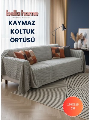 Bella Home Dotlu Kaymaz Koltuk Örtüsü | 175X215 cm | Kaydırmaz Taban | Dayanıklı Kumaş