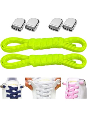 palwin Süper Pratik Elastik Bağcık, Metal Tokalı Lastikli Ayakkabı Bağcığı, Akıllı Bağcık, 1 Çift