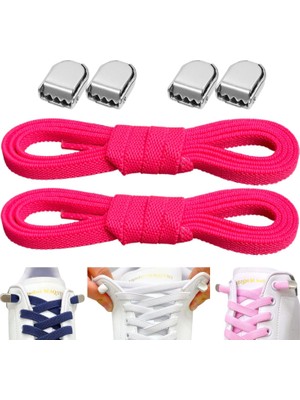 palwin Süper Pratik Elastik Bağcık, Metal Tokalı Lastikli Ayakkabı Bağcığı, Akıllı Bağcık, 1 Çift