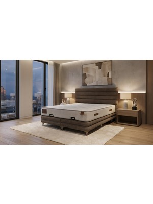 Siste Genç Mobilya Era Kahverengi Renk Çift Kişilik 160X200 (Yatak-Baza-Başlık) Set (2026 Serisi)