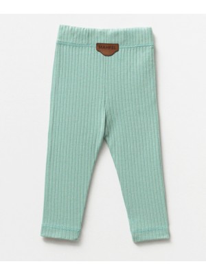 Mahfel %100 Pamuklu Premium Çocuk Tayt Yeşil