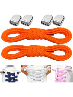 palwin Süper Pratik Elastik Bağcık, Metal Tokalı Lastikli Ayakkabı Bağcığı, Akıllı Bağcık, 1 Çift