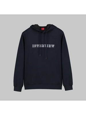 Sarar Intervıew Kapüşonlu Lacivert Spor Sweatshırt Lacivert - L