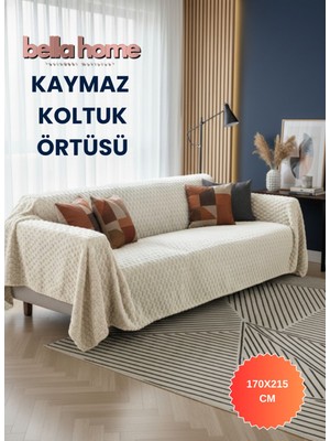 Bella Home Dotlu Kaymaz Koltuk Örtüsü | 175X215 cm | Kaydırmaz Taban | Dayanıklı Kumaş