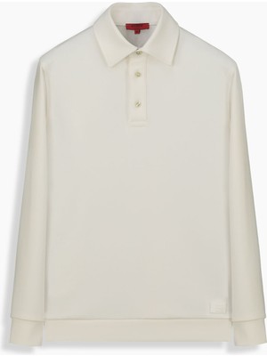 Sarar Elvira Polo Yaka Ekru Sweatshirt Ekru - Xl