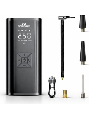 Goldorion R-300 Taşınabilir Dijital Hava Kompresörü – 150 Psı Çok Fonksiyonlu Şarjlı Lastik Şişirme Pompası