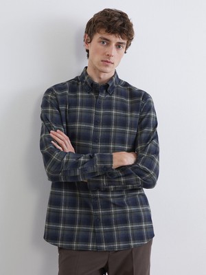 Lcw Haki Regular Fit Ekose Erkek Gömlek