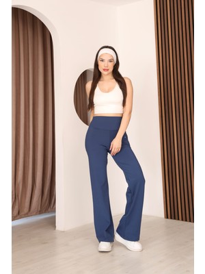 Kadın Renk Çeşitli Ispanyol Paça Esnek Yüksek Bel Toparlayıcı Tayt