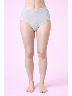 Belpa Kadın Kalp Desenli %100 Pamuklu Külot 5 Adet