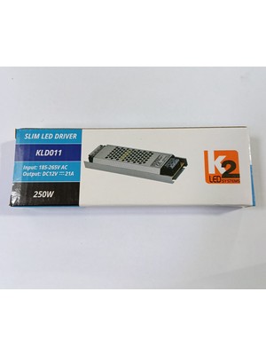 K2 250W 21A  Slım LED Trafosu