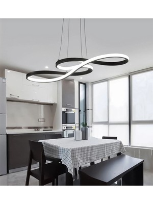 Siyah Kasa Sarkıt LED Avize