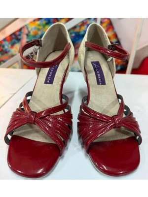 “kırmızı Düğüm" Tango, Dans ve Salon Ayakkabısı 8,5 cm 13 Pont Koni Model Kapalı Topuk