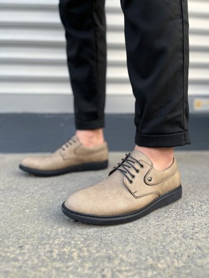 Zapatos JY0610 Clasico Bağcıklı Cilt Erkek Günlük Klasik Ayakkabı Cst - Gri