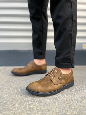 Zapatos JY0610 Clasico Bağcıklı Cilt Erkek Günlük Klasik Ayakkabı Cst - Camel