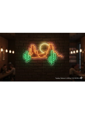 Neonled Sahra Çöl Konsept Dekor Neon LED Aydınlatma