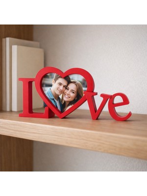 Peace Of Art Love Fotoğraf Çerçevesi – 3D Baskı Raf & Masa Üstü Dekor (Özel Gün Hediye)