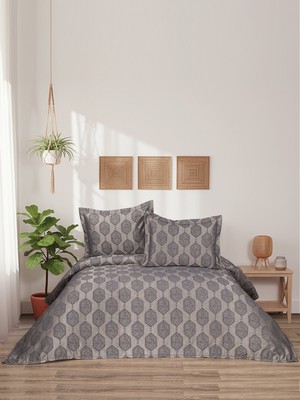 Angel  3 Parça  Antrasit  Çift Kişilik Pike Takımı  240 x 260 cm