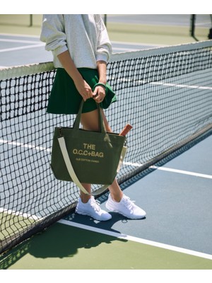 Old Cotton Kanvas Tote Omuz Çantası (Haki)