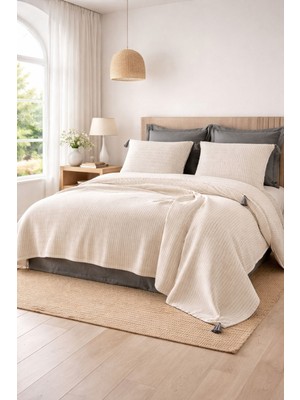 Özdilek Liya Pike Takımı Çift Kişilik - Bej