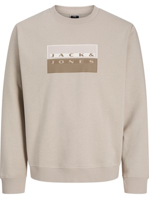 Jack & Jones Erkek Gögüs Logo Baskili Sweatshirt - Fusion