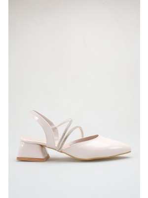 ich1one Napoli Kadın Rugan Topuklu Babet Ayakkabı – 5 cm Topuk, Günlük ve Ofis Şıklığı 1105