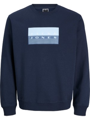 Jack & Jones Erkek Gögüs Logo Baskili Sweatshirt - Fusion